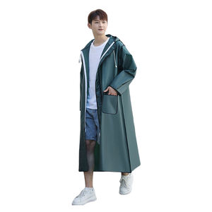 Haute qualité Chine fabricant réutilisable sport imperméable femmes Eva fermeture éclair manteau de pluie mode noir vert veste de pluie pour hommes - Product Image 1