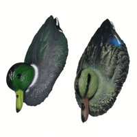 Paire de leurres de chasse au canard réalistes flottants (PE résistant aux UV et imperméable) pour la chasse aux oiseaux aquatiques et la décoration de jardin