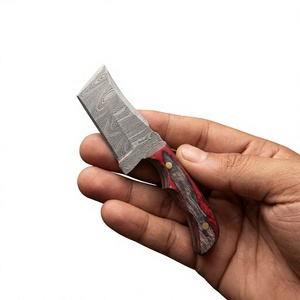 Cuchillo de Supervivencia y Caza de Acero de Damasco Hecho a Mano de Alta Calidad con Hoja Fija Mini Tipo Drop Point, Mango de Resina OEM Personalizable - Product Image 2