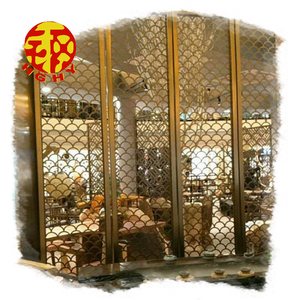 Partición de pantalla de dormitorio inoxidable colorida, pared divisoria de jardín al aire libre de gran tamaño para hotel, patrón de partición de habitación moderna - Product Image 6