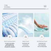 Matelas AIDI pour le Marché Européen, Lit Luxueux Économique, Matelas Lit Double King Size Intelligent à Ressorts Ensachés, Sensation de Fraîcheur, Matelas Mousse Individuel à Crêtes