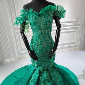 Nueva superventas Camel Bird Hair Craft Net Yarn Posicionamiento Flower Bead Tablets Boda anual Mujeres Vestido de noche - Product Image 1