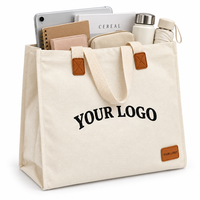 Sac fourre-tout en toile personnalisé avec patchs en cuir, poignées en sangle de coton, broderie en X, logo personnalisé, sac de courses réutilisable pour femmes