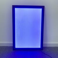 Cadre LED RGB blanc pour affiche de film A1 A2 A3 24x36 24x48, profil en aluminium, cadre à clipser LED, boîte à lumière LED pour affiche