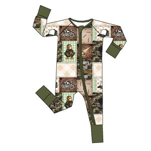 Neuheit: Westlicher Patchwork-Druck Bio-Bambusfaser-Reißverschluss-Strampler für den Sommer, 0-3 Monate, Großhandel - Product Image 5