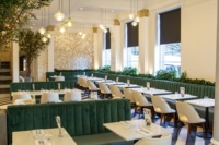 Ensemble de meubles haut de gamme pour restauration rapide, café et restaurant, table et chaises en cuir rose pour canapé pour restaurant