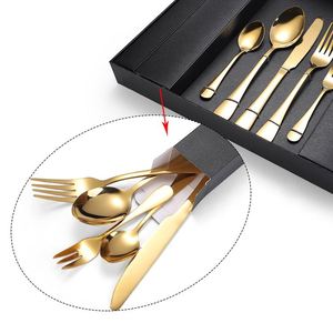 Juego de Cubiertos Royal de 30 Piezas de Acero Inoxidable, Cubiertos Dorados con Acabado Espejo, Estuche Práctico para Uso Comercial o Doméstico - Product Image 3
