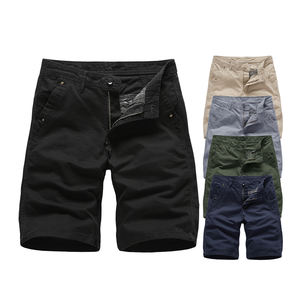 Vente en gros de Shorts décontractés pour hommes, longueur genou, <span class=keywords><strong>Bermuda</strong></span> en coton 100%, demi-pantalon, short d'été uni - Product Image 1