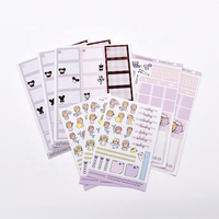 Individuell Bedruckbare Planer-Aufkleber Dekorative Aufkleberbögen Hersteller Kiss-Cut Journal-Aufkleberbögen