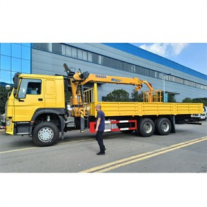 รถบรรทุกติดเครนไฮดรอลิกแบบยืดหดได้ HOWO 6x4 12 ตัน 14 ตัน พร้อมขาย - Product Image 1
