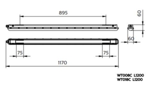 Lámpara LED Triproof Impermeable WT018C con Clasificación IP65, Temperatura de Color 4000K, Vida Útil de 35000 Horas - Product Image 4