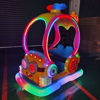 Voiture tamponneuse électrique lumineuse avec nouveau capot en fibre de verre, jouet en plastique pour intérieur/extérieur, idéal pour les parcs d'aventure pour enfants