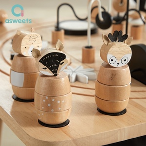 Matériel pédagogique sensoriel moderne inspiré <span class=keywords><strong>de</strong></span> Montessori, jeux créatifs, bacs sensoriels, table d'activités en bois noir et blanc - Product Image 2