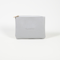 Glampkg dompet tempat kartu Mini portabel, dompet PU bentuk persegi panjang dengan penutup ritsleting untuk kartu akses ID & Kosmetik