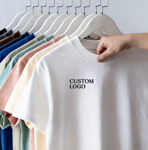 เสื้อยืดคอตตอนแบบกำหนดเอง 210 แกรม 230 แกรม 240 แกรม 280 แกรม 300 แกรม เสื้อยืดโอเวอร์ไซส์เนื้อหนา - Product Image 1