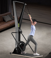Conre CP06 Appareil de ski à résistance à l'air avec ventilateur, équipement de fitness pour salle de sport, en acier durable, capacité 120 kg, garantie 12 mois
