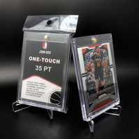 Porte-cartes magnétique anti-UV premium à ouverture rapide 35PT à 360PT, étui rigide transparent pour cartes de sport et de basketball