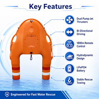 Robot Sauveteur Aquatique Intelligent Professionnel XJL-D9, Vitesse Élevée 7m/s, Portée 1800m, Bouée Télécommandée GPS, Fonction Retour à une Touche, HDPE