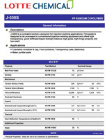Granulés de polypropylène PP J-550S MFR 12 Copolymère aléatoire haute brillance pour conteneurs alimentaires