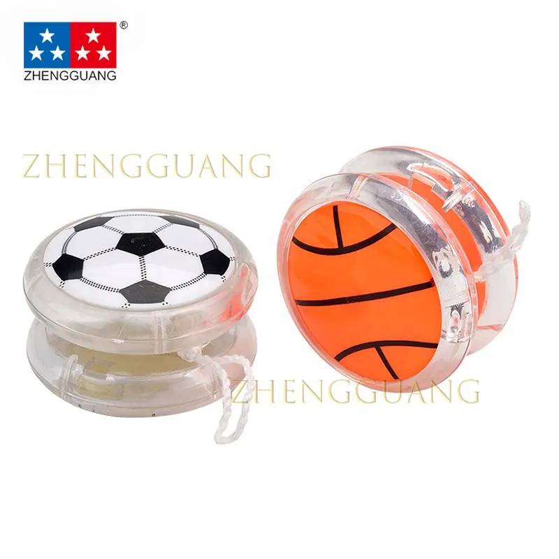 Zhengguang Cheap Classic Plastic reactive Kids Luminous Yo-yo Pull String Yo-yo Ball giocattoli educativi per bambini