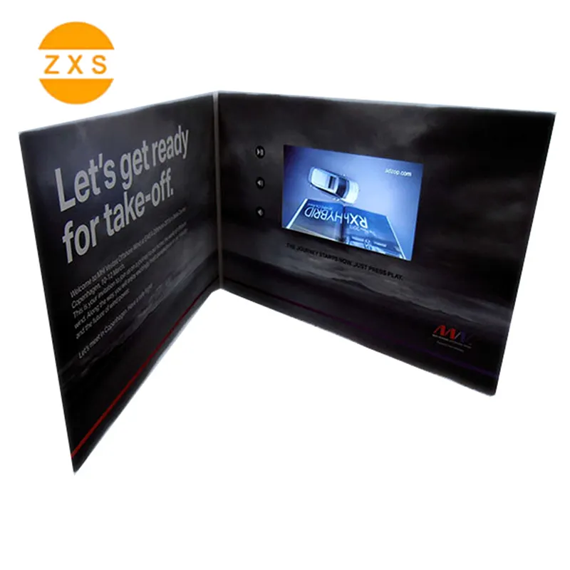الترويجية فيديو إعلانات كتيب lcd فيديو بطاقات هدايا الرقمية tft شاشة دعوة lcd بطاقة الفيديو الترحيبي للتسويق