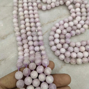 Natural Untreated Kunzite Gemstone Beads Lavender Purple Mirani Agate from Rajasthan Love Theme Jewelry - Product Image 2