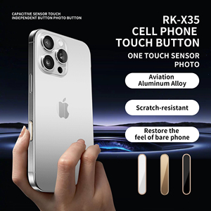 Magnetic Gold &amp; White RK-X35 Sensitive Metal Photo Touch <strong>Key</strong> for <strong>iPhone</strong> 16/16 Plus/16 Pro/16 Pro Max Camera Control <strong>Button</strong> Cover - Product Image 6