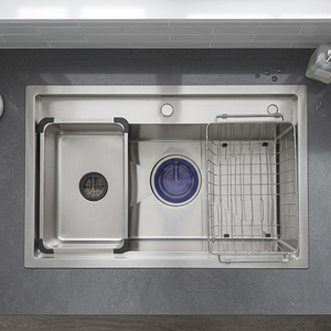 Fregadero de Cocina de Acero Inoxidable de Una Sola Pieza, Gran Capacidad, Diseño Moderno, Reducción de Ruido, Directo de Fábrica - Product Image 1