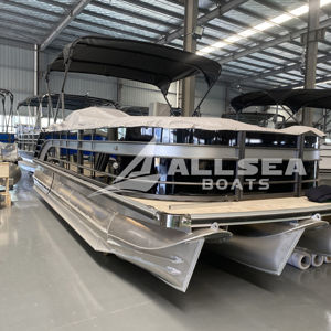 Allsea-barco pontón flotante de nuevo diseño, barco de pontón de aluminio, con certificado CE, Para recreación familiar, yate de lujo - Product Image 1