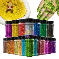 Paillettes holographiques épaisses pour le corps, idéales pour le maquillage de festival, le nail art, les créations en résine, le slime – Effet arc-en-ciel irisé multicolore