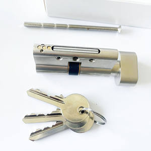 צילינדר נעילה מפליז 6 סיכה 30 + 30 מ "מ כפתור צילינדר 3 מפתחות יורו - Product Image 4