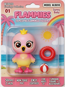 Miniature di Fenicotteri in PVC Personalizzate, Giocattoli Sorpresa in Scatola, Uccelli Cartoon da Collezione, Regalo per Bambini e Feste - Product Image 4