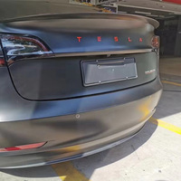 Ajustement pour Tesla modèle 3/Y Modification des autocollants décoratifs de Logo de queue en métal avec des lettres à l'arrière de la voiture