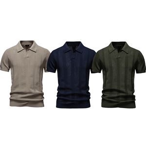 Camiseta de <span class=keywords><strong>polo</strong></span> cómoda de alta calidad para <span class=keywords><strong>hombre</strong></span> con rayas recortadas Camiseta de negocios Rayures Decoupees Pour Hommes - Product Image 3