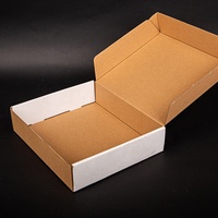 Boîte d'emballage d'expédition Boîte d'emballage en papier ondulé kraft avec rideau de logo imprimé personnalisé
