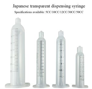 Japon plastik tutkal silindir 5-50CC ölçekli iğne tüp akıtma makinesi şeffaf tutkal kova aksesuarları - Product Image 4