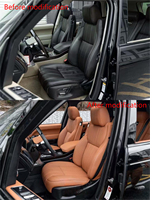 Housse de siège de voiture de luxe pour Range Rover, ensemble complet, en cuir de vachette, pour Vogue Sport Defender Benz Leather