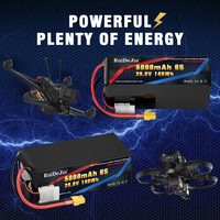 RDJ baterai Lipo kustom 3S 6S 60C 100C 6000mAh 8000mAh 10000mAh 11.1V 22.2V baterai Drone untuk Drone FPV UAV