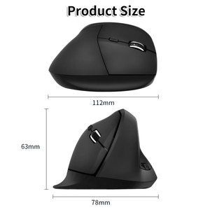Mouse vertikal 2.4G nirkabel, tombol DPI desain ergonomis dengan tombol samping, pasang dan mainkan, bagian PC kompatibel lebar - Product Image 5