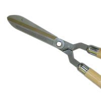Cisaille à haies manuelle de qualité supérieure, 22 pouces, lames droites en acier S60C forgé à haute teneur en carbone, poignée antidérapante en bois dur de frêne américain