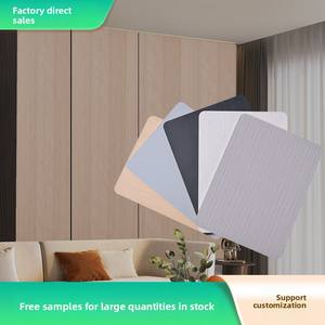 Panneau mural intégré de style moderne pour la décoration intérieure WPC Panneau en cristal de carbone <span class=keywords><strong>Placage</strong></span> de bois géométrique Conception de métal - Product Image 4