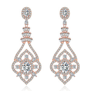 RAKOL EP2334 2021 New Design <b>Fashion</b> Women <b>Earring</b> Rhombus Zircon <b>Drop</b> <b>Earring</b> - Product Image 4