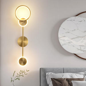 โคมไฟติดผนัง LED สไตล์โมเดิร์นมินิมอลสุดหรู สำหรับห้องนั่งเล่น สไตล์นอร์ดิกและจีนร่วมสมัย หัวโคมคู่ทำจากทองแดงทั้งหมด สำหรับหัวเตียงในห้องนอน - Product Image 2