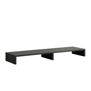 Supporto per Monitor in Legno Ingegnerizzato Rovere Nero 100x27x10 cm - Braccio Porta Monitor Elegante - Product Image 1