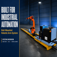 Machine de soudage à l'arc automatique pour structures en acier, poutres en H, poutres en boîte, 7 axes, rail au sol, production continue intensives