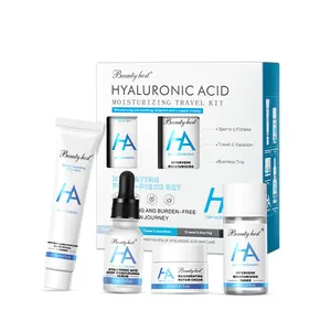 Kit facial Proveedor de productos para el cuidado de la piel Hidratante Ácido hialurónico Hidratante Iluminador Suero antienvejecimiento Conjunto para el cuidado de la piel