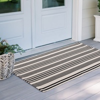 Modern Style Timeless Stripe Textured Design Home Decorative Yarn-dyed Area Rug Doormat Carpets for Living Room Bedroom