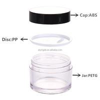 Pot de crème en plastique Emballage de soins de la peau pour petg pots et bouteilles cosmétiques en plastique uniques de haute qualité pour petg pot en plastique de 6oz avec couvercle