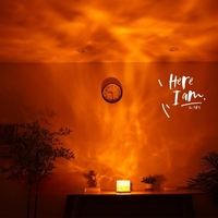 Projecteur de plafond lumineux à ondes océaniques, veilleuse pour chambre à coucher, lampe à ondulations de cristal à changement de couleur