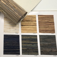 Revêtement mural MYWIND aux couleurs naturelles et noires, décoration en toile de jute naturelle